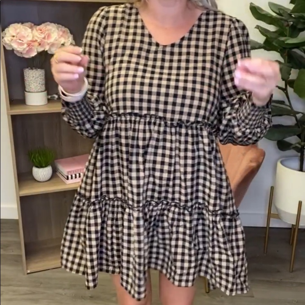 NWT | Baby doll style plaid dress
